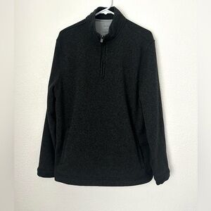 Van Huesen Quarter Zip Sweatshirt Men’s L Gray Pullover Sweater